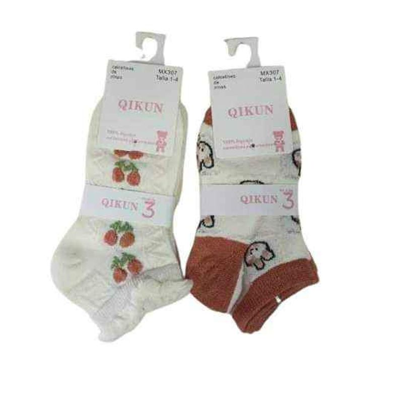 GENERICO - Pack 6 pares calcetines surtidos para bebe y niño 1 año a 4 años.