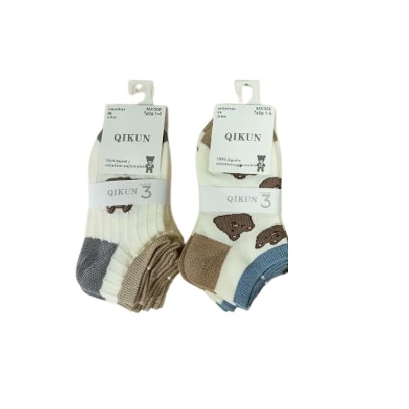 GENERICO - Pack 6 pares calcetines surtidos para bebe y niño 1 año a 4 años.