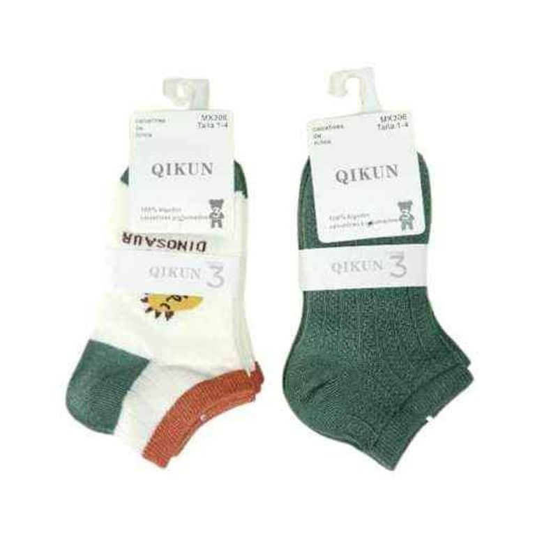GENERICO - Pack 6 pares calcetines surtidos para bebe y niño 1 a 4 años