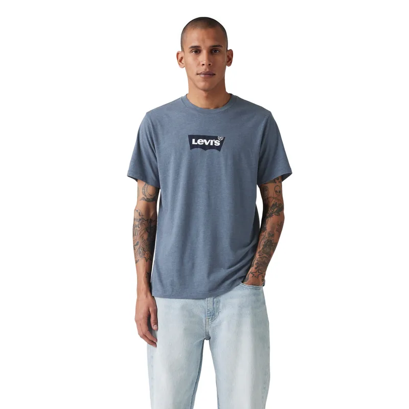 LEVIS - Polera Hombre Graphic Crewneck Tee Azul Levis