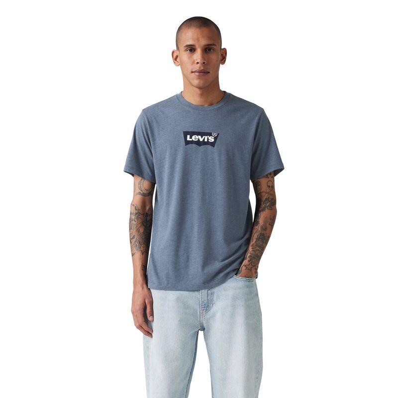 LEVIS - Polera Hombre Graphic Crewneck Tee Azul Levis