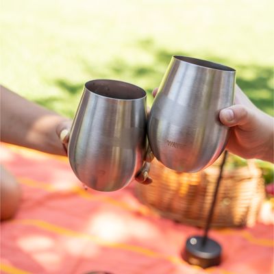 Imagen 2 del producto Set 2 Vasos Cocktail Metalicos 500ml