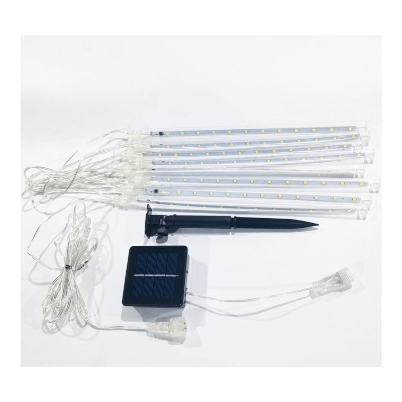 GENERICO - Lluvia Meteoritos Solar - Luz Led Multicolor 8 Tubos IP65