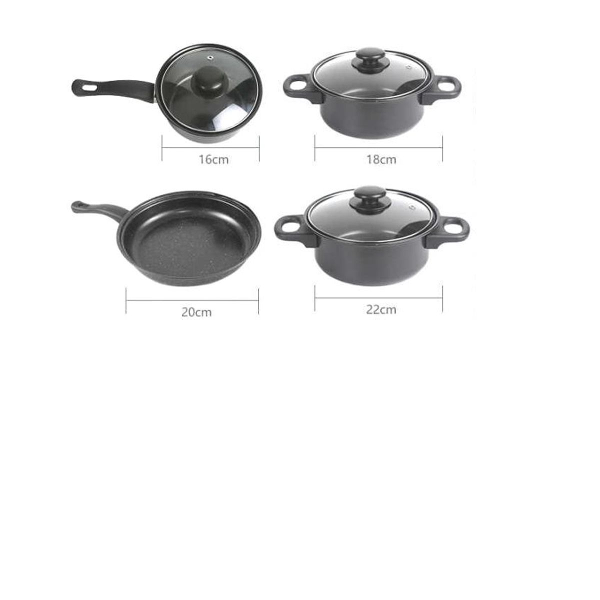 GENERICO - Juego Ollas  Antiadherentes 13 piezas