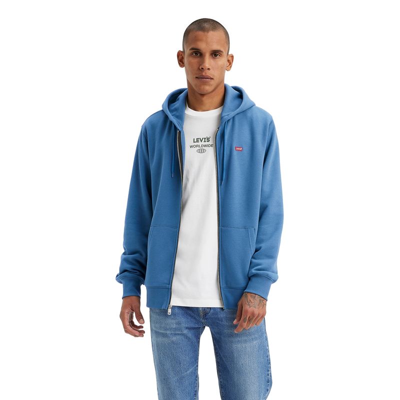 LEVIS - Polerón Hombre Core Zip Up Azul Levis