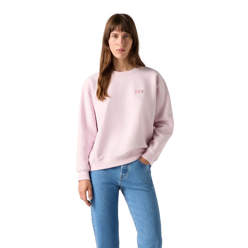 LEVIS - Polerón Mujer Gr Everyday Crew Rosado Levis.