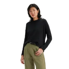 LEVIS - Polera Mujer Margot Long Sleeve Negro