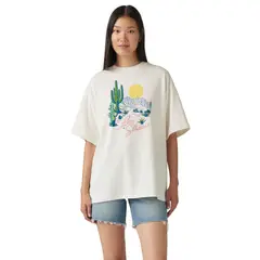 LEVIS - Polera Mujer Graphic Short Stack Tee Beige Levis_.