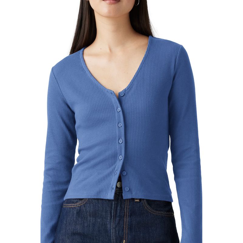 LEVIS - Polera Mujer Muse Ls Tee Azul Levis