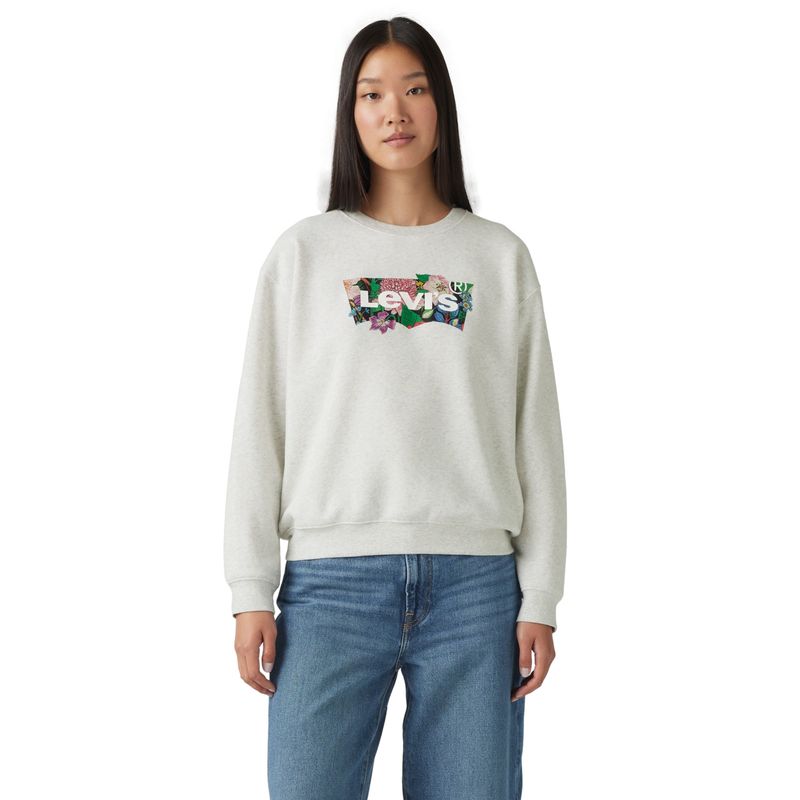 LEVIS - Polerón Mujer Gr Everyday Crew Blanco Levis