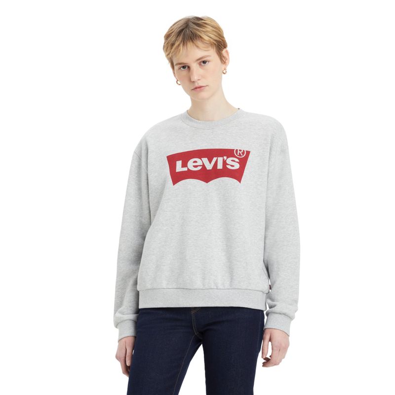 LEVIS - Polerón Mujer Gr Everyday Crew Gris Levis