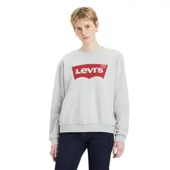 LEVIS - Polerón Mujer Gr Everyday Crew Gris