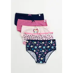 KAYSER - Pack 5x Bikini Algodón P517185-Azu - Azul