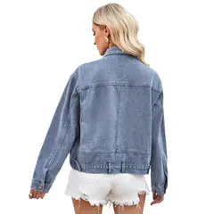 TIOZONEY - Chaqueta mezclilla Mujer