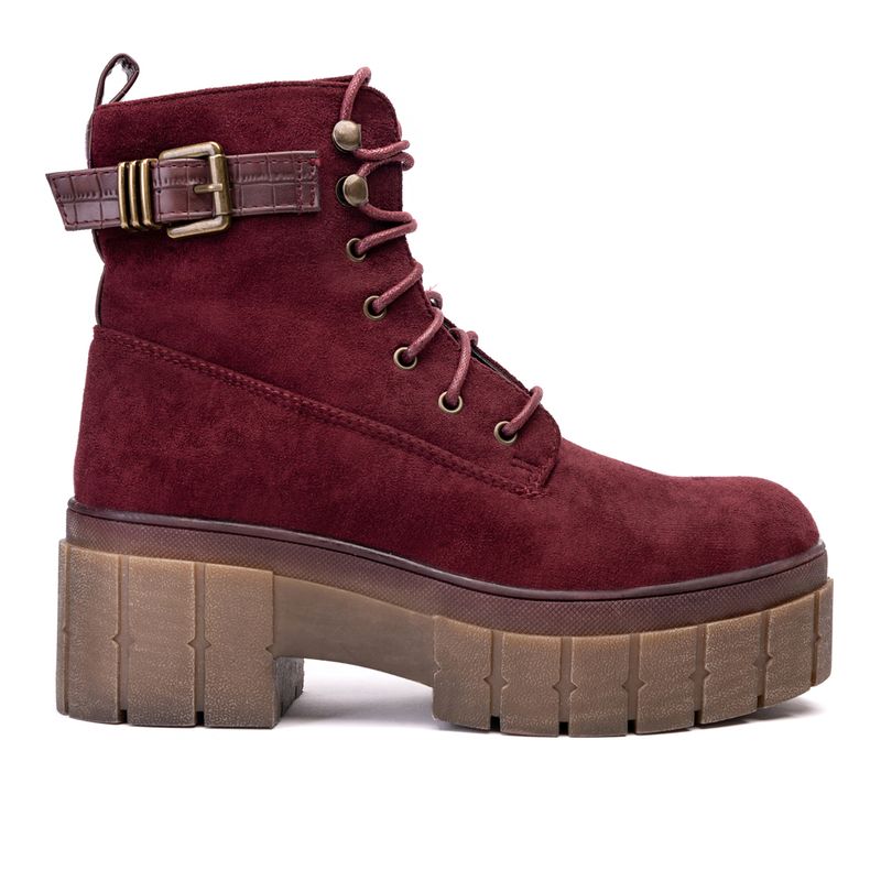 CHINITOWN - Botín Casual Mujer Burdeo Kendall Chinitown