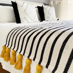 ANGELES DEL HOGAR - PIECERA CROCHE TEJIDA 60X210CM.