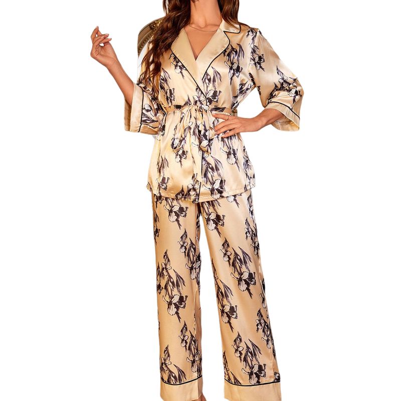 BLWOENS - Pijama de para mujeres - 2 piezas - Amarillo