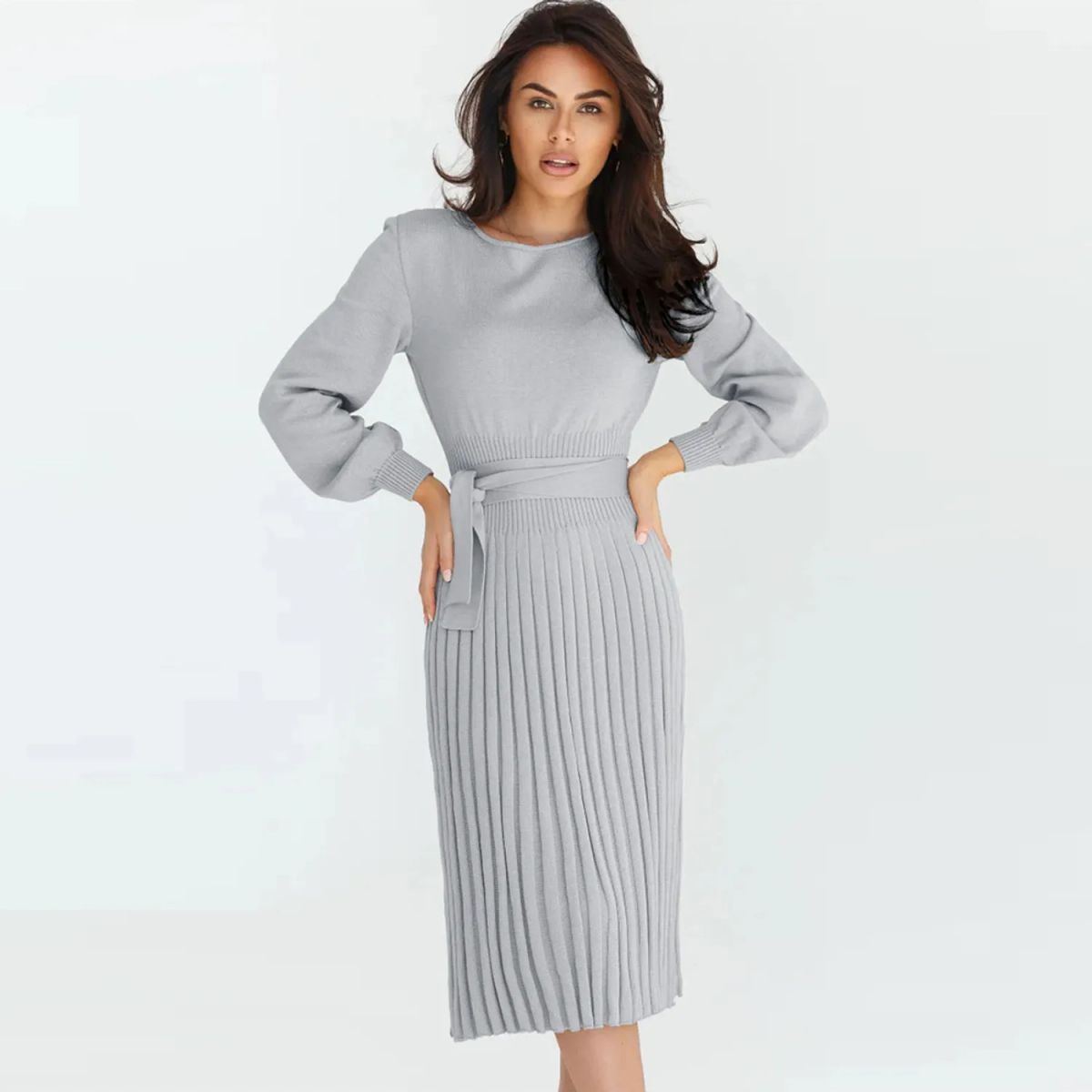 TIOZONEY - Vestidos de fiesta para mujer - Gris