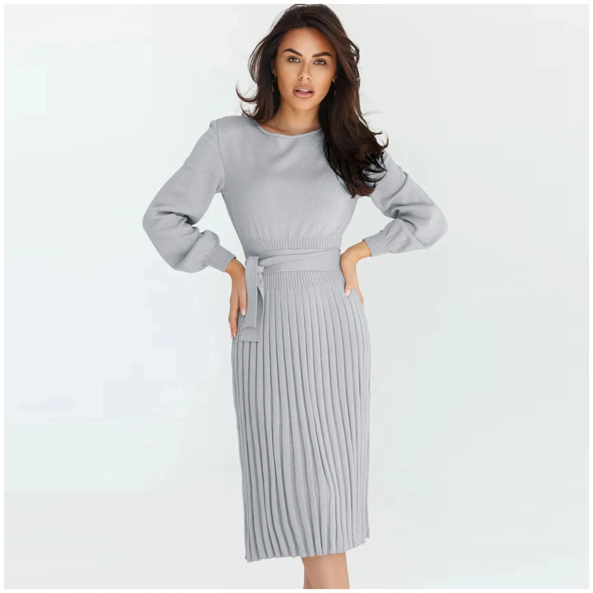 TIOZONEY - Vestidos de fiesta para mujer - Gris