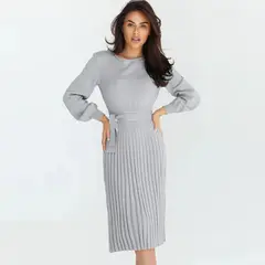 TIOZONEY - Vestidos de fiesta para mujer - Gris