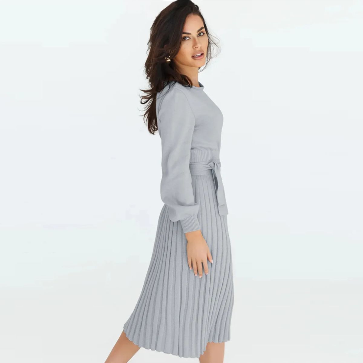 TIOZONEY - Vestidos de fiesta para mujer - Gris