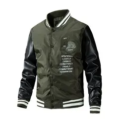 TIOZONEY - Chaqueta de béisbol para hombre - Verde