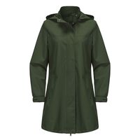 Chaqueta impermeable con capucha para mujer-Verde