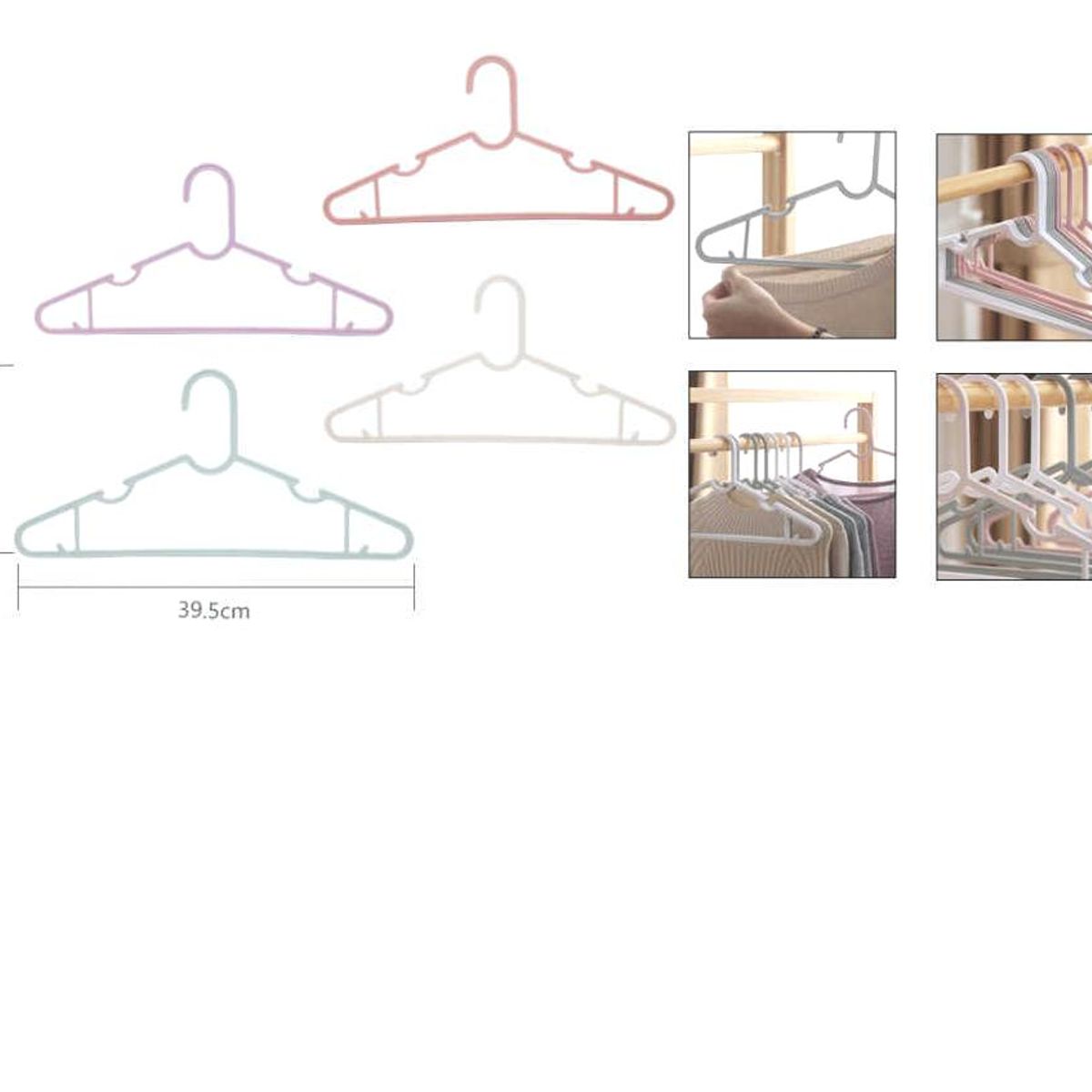 GENERICO - Colgador Ropa Plástico 10pcs