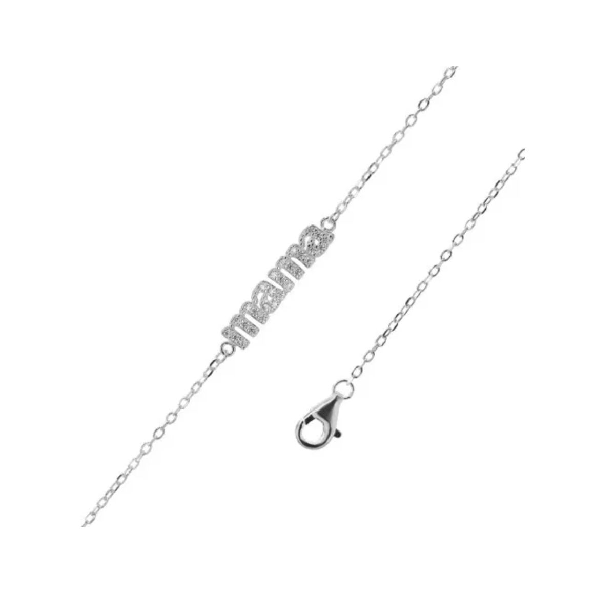 GENERICO - Pulsera Plata Mama Con Microcircones Regalo Día Madre