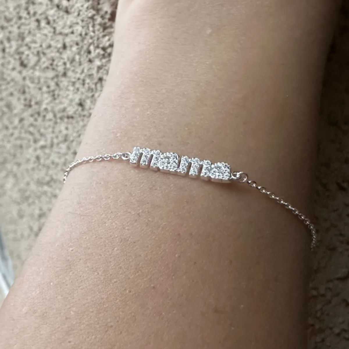 GENERICO - Pulsera Plata Mama Con Microcircones Regalo Día Madre