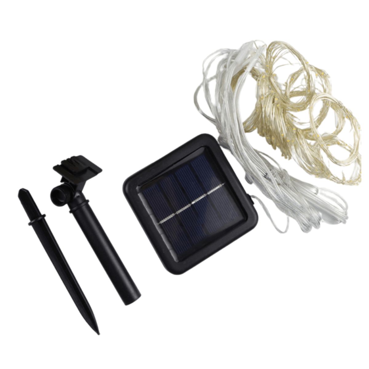 GENERICO - Cascada Hada Solar - Luz Cálida IP65 3x3 m