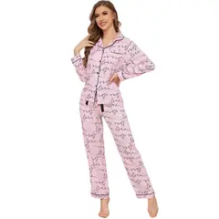 BLWOENS - Pijama de para mujeres - 2 piezas - Rosa