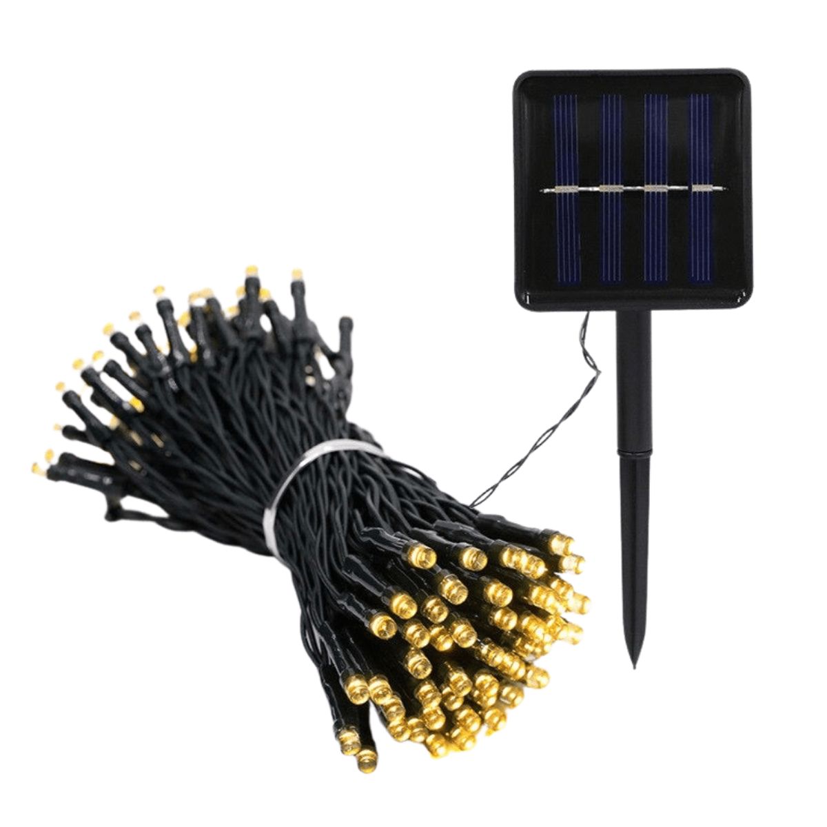 GENERICO - Cadena de Luces Decorativa Solar Luz Cálida - 200 Luces 20 m IP 65