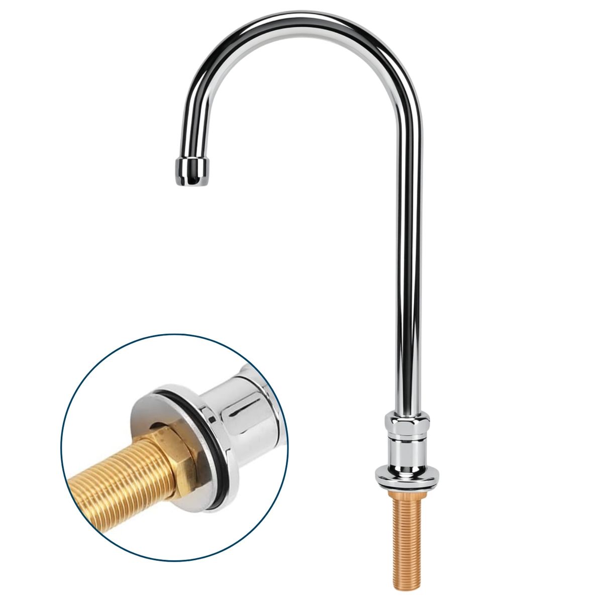 DICAS - Llave Cuello Cisne Giratorio Metalico ½ Aquakit