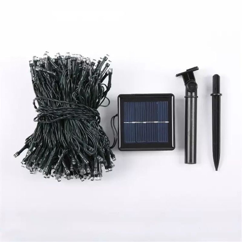 GENERICO - Cadena de Luces Decorativa Solar Luz Cálida - 200 Luces 12 m IP 65