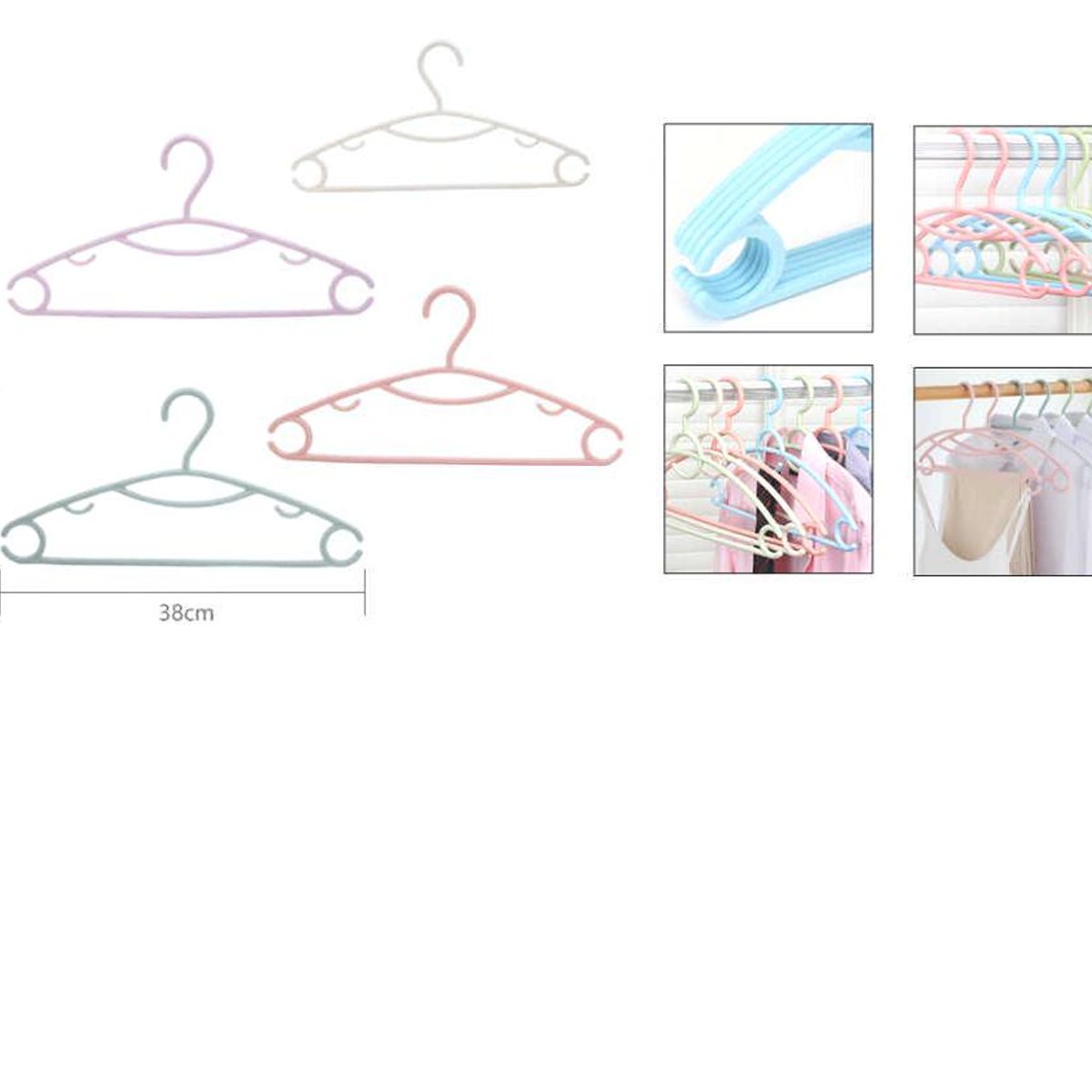 GENERICO - Colgador Ropa Plástico 10pcs