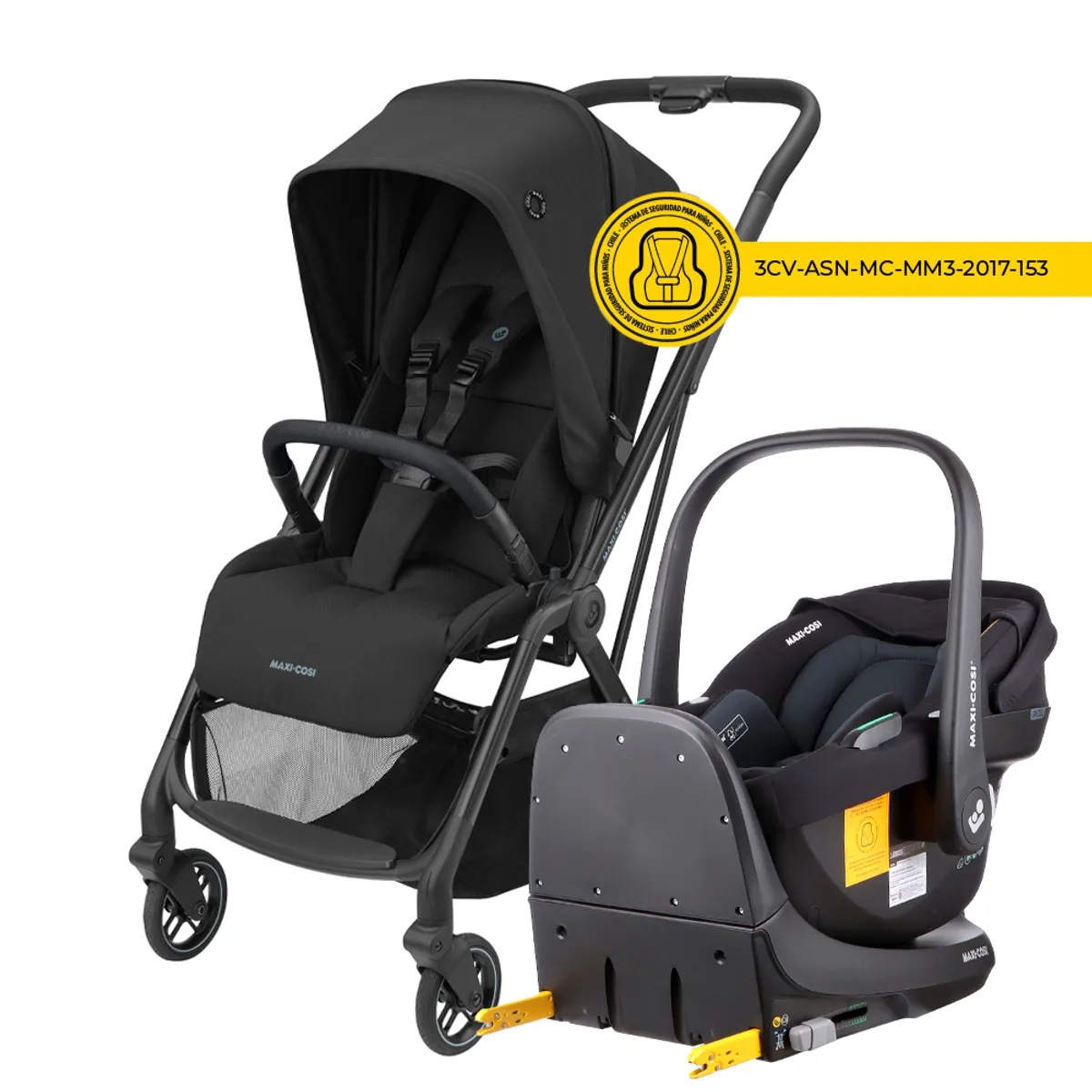 MAXI COSI - Coche Travel System Leona 2 + Silla Cabriofix Essential Black