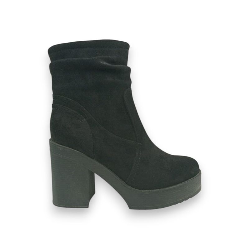 HERIEL - Botin Negro Plataforma Mujer.