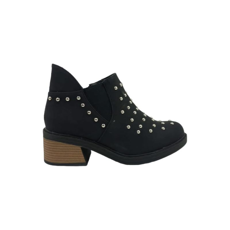 HERIEL - Botín Negro Tachas Mujer.