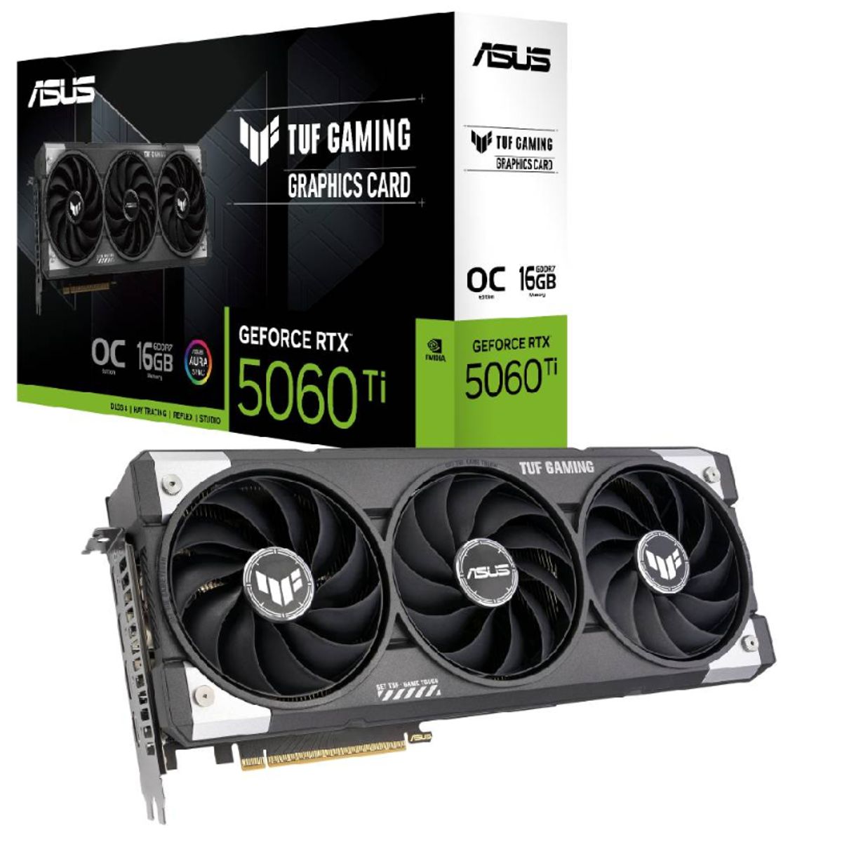 ASUS - Tarjeta de Video - ASUS TUF RTX 5060 Ti O16G Gaming - 16 GB GDDR7