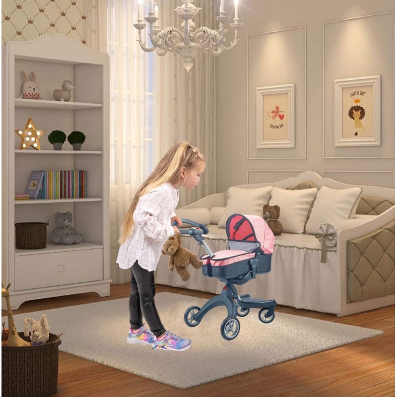 KIDSCOOL - COCHE CUNA PASEO LUXURY ROSADO NEGRO