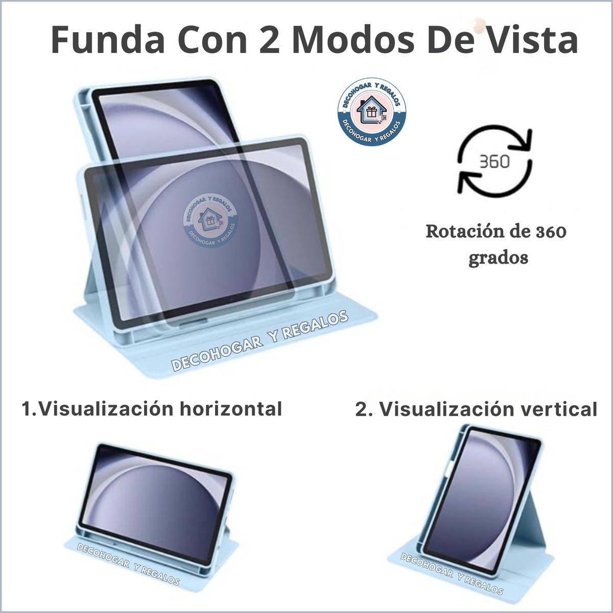 GENERICO - Funda Acrílica Giratoria 360° para Samsung Galaxy Tab A9 Plus de 11