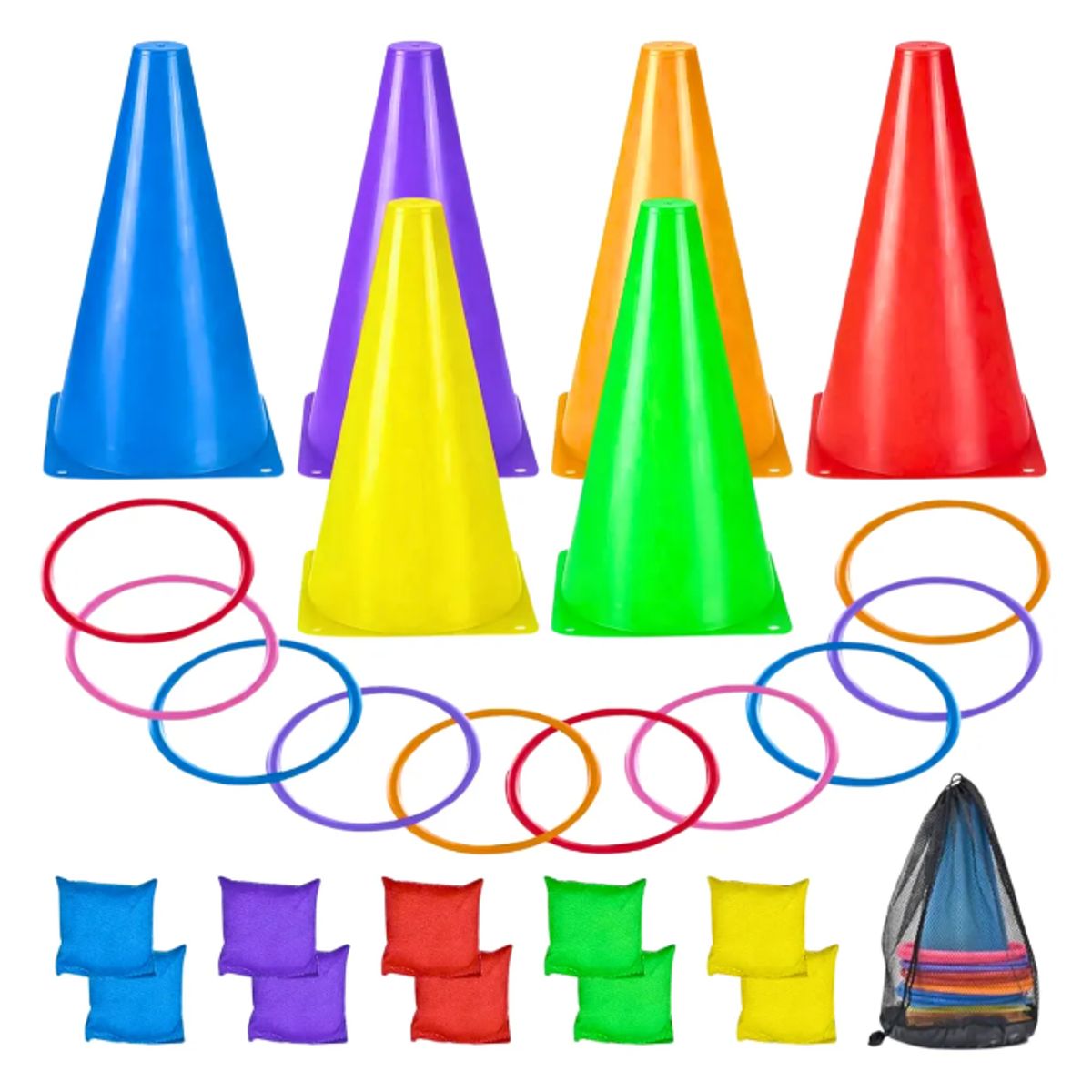 GENERICO - Pack Entrenamiento Conos + Bolsas De Arena + Aros Agilidad