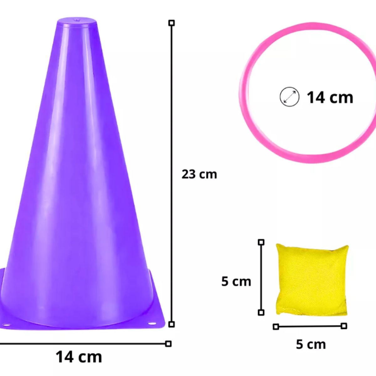 GENERICO - Pack Entrenamiento Conos + Bolsas De Arena + Aros Agilidad