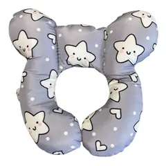 GENERICO - Cojin cuello almohada de viaje para bebes estrella gris
