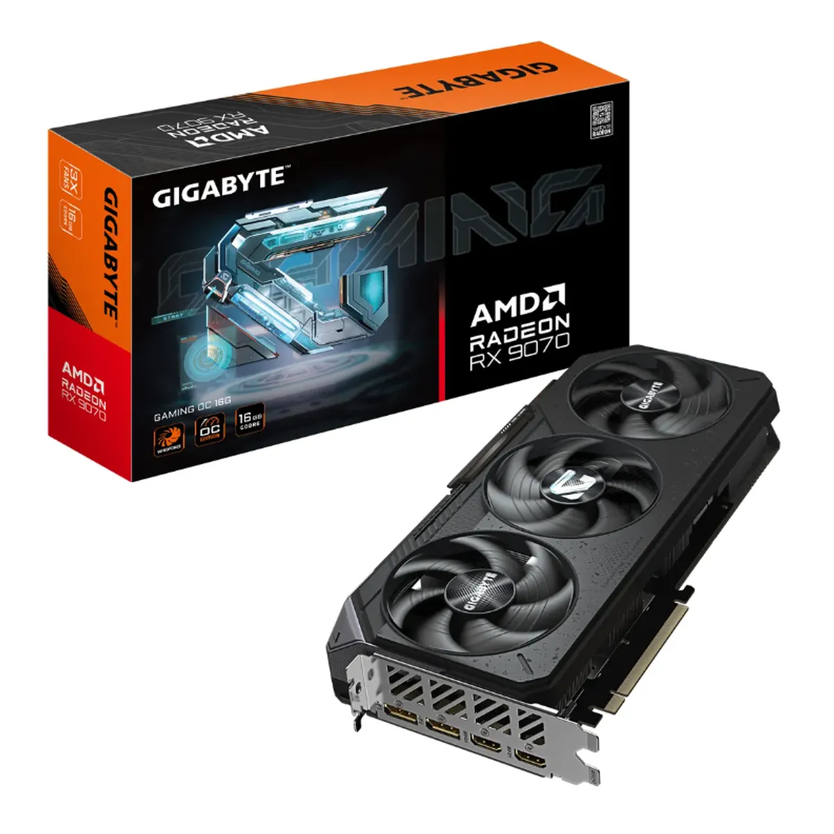 GIGABYTE - Tarjeta de video - Gigabyte Radeon RX 9070 GAMING OC 16G - 16 GB GDDR6.