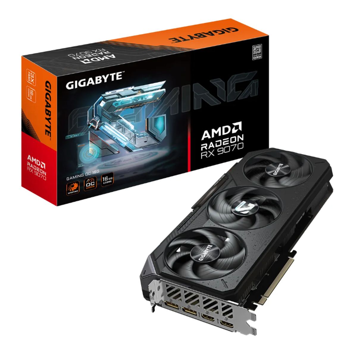 GIGABYTE - Tarjeta de video - Gigabyte Radeon RX 9070 GAMING OC 16G - 16 GB GDDR6.
