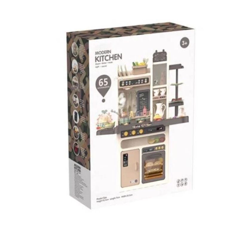 GENERICO - Cocina De Juguete 65 Piezas 93.5cms Altura Café Vapor Agua
