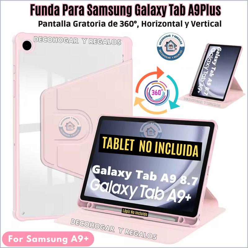 GENERICO - Funda Acrílica Giratoria 360° para Samsung Galaxy Tab A9 Plus de 11