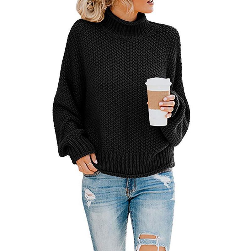 BLWOENS - Suéter casual para mujeres - Negro